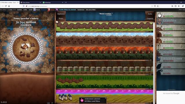 27 533 million cookies   Cookie Clicker   Mozilla Firefox 2020 07 13 07 38 54 смотреть онлайн