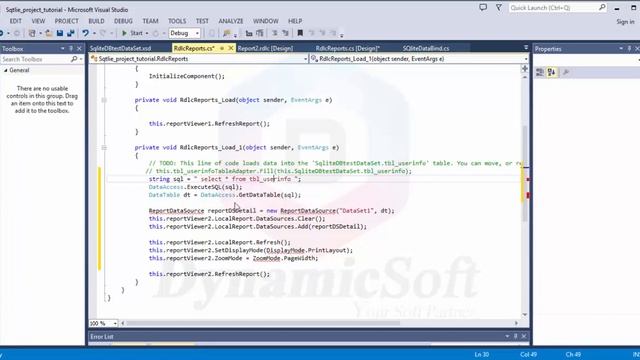 How to display rdlc report into ReportViewer control using c# code sqlite - SQLite tutorial-4 смотреть онлайн
