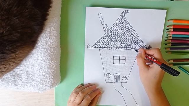 #18 Как нарисовать ДОМИК | РИСОВАЛКИНЫ смотреть онлайн