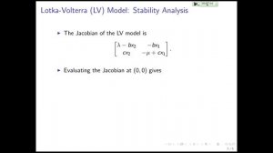 MATH 5880 Lotka-Volterra Model for Predator Prey Interactions