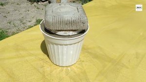 DIY Вазон из цемента своими руками Идеи из цемента Поделки из цемента Декор для дачи Кашпо #Cement