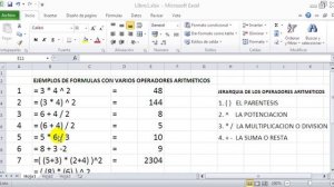 clase 5 Microsoft  excel 2010 - Jerarquía de operaciones.