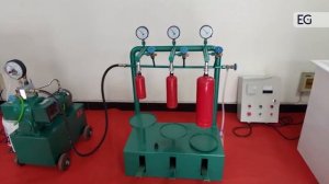 Установка для гидравлического испытания баллонов пожарно-технической станции