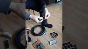 Ремонт колеса на коляске Anex, Adamex