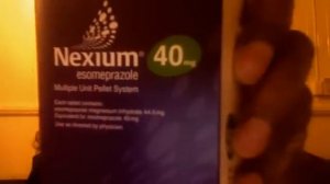 Nexium 40mg tables 1 daily. gastritis and gastric ulcers