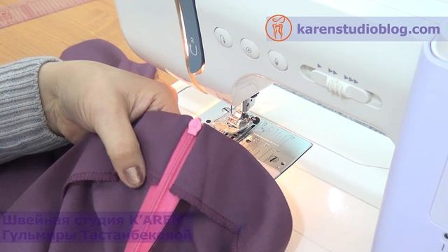 Курсы шитья. Юбка полусолнце. Как пришить пояс к юбке.  Урок5