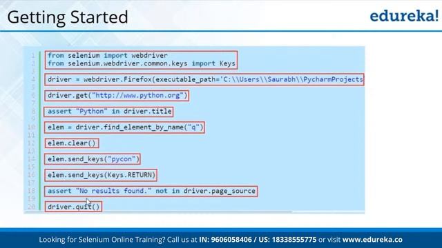 Selenium Python Tutorial for Beginners | Python Selenium | Selenium Training | Edureka Rewind-2