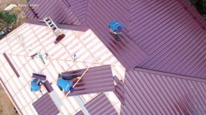 Строительство кровли из металлочерепицы в КП Грин Парк