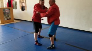 САМБО: подсечка в статике / Sambo:  punching throw