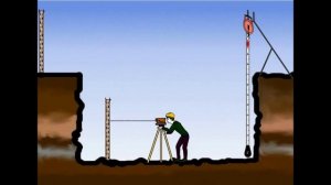 Передача отметок на дно глубокого котлована