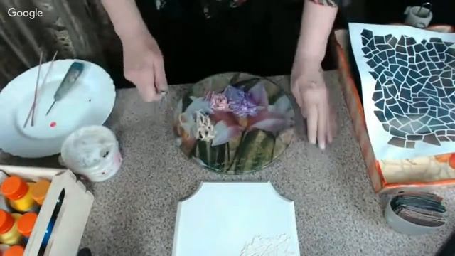 #Наталья Большакова декупаж МК Webinar Ложная мозайка, как средство, в создании многослойного фона смотреть онлайн