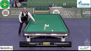 Контра с кия. Крыжановский - Ливада. Чемпионат мира 2021 по свободной пирамиде.