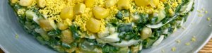 Салат с зелёным луком- красивая подача!Полезный и вкусный!