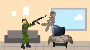 кровосос и военный под песню Гоги "Боби Боба"