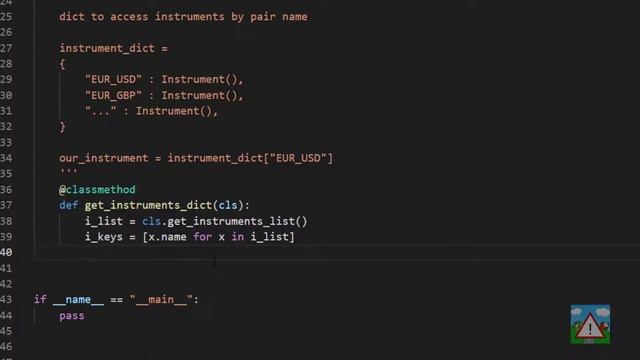 Forex bot & backtest system with Python #19 - Updating the Instrument class