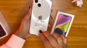 iPhone 14 (starlight 256gb) Aesthetic Unboxing✨?+Setup
