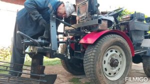 минитрактор классика с пвм копаем кортошку копалка  вибро