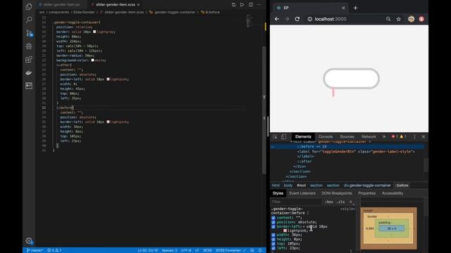 Learning - SASS/SCSS Toggle Switch Gender