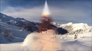 Впечатляющее видео!  Сноуборд. Скоростной спуск  со снежной горы.