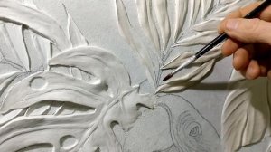 барельеф на стекло холсте