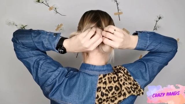 Видео. Простая прическа низкий пучок из двух хвостов. смотреть онлайн