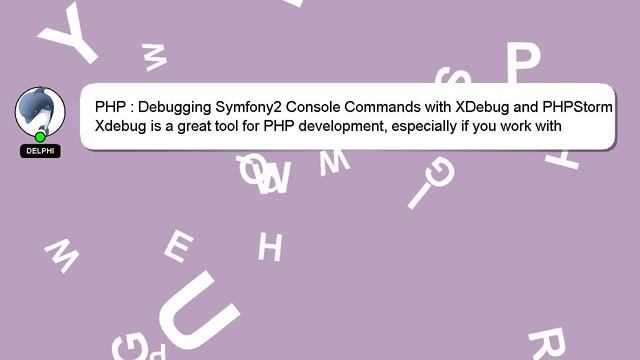 PHP : Debugging Symfony2 Console Commands with XDebug and PHPStorm