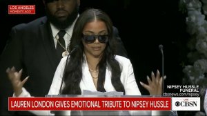 Lauren London gives emotional tribute to Nipsey Hussle