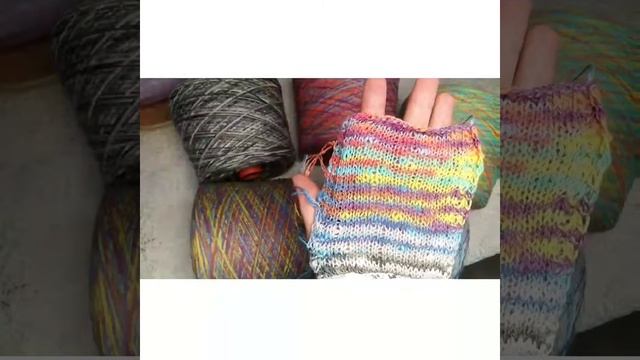 Обзор пряжи  лён/хлопок секционного крашения смотреть онлайн