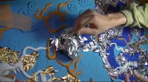 Как сделать барельеф. Как нанести поталь.