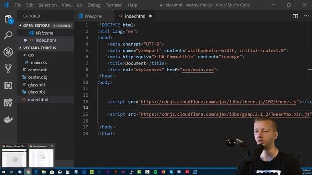 Creating Custom 3D Objects for use with Three.js смотреть онлайн