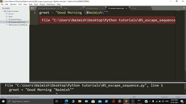 Escape sequences in python explained in hindi смотреть онлайн