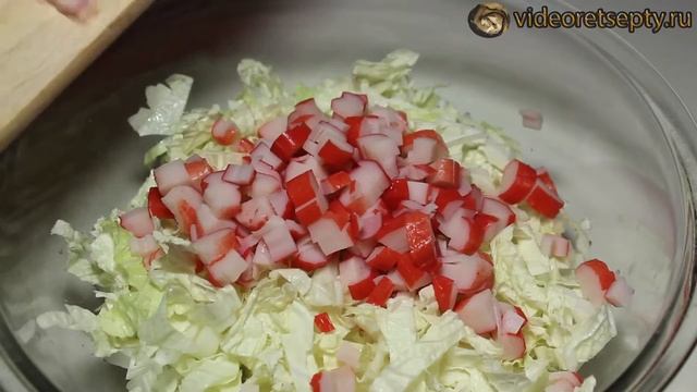 Салат с крабовыми палочками / Salad with crab sticks | Видео Рецепт