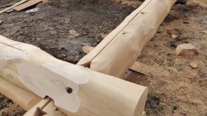 Рубка второго венца. Второе направление