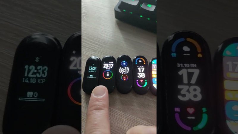 Как выглядят экраны начиная с Mi Band 3 до Mi Band 7 ?