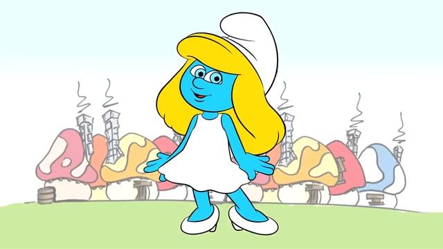 Как Нарисовать Смурфетту (Смурфики) - рисование поэтапно смотреть онлайн