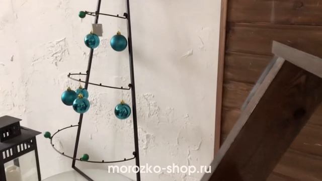 Настенная ёлка-подвеска для украшений НАТАЛЛЕ, металл, чёрная, 50х131 см   1071306