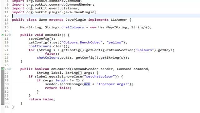 How To Make a Bukkit Plugin: Episode 65 *ChatColor Configuration* смотреть онлайн
