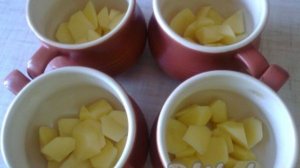 Куриные крученики в горшочках с белыми грибами и клюквенным соусом