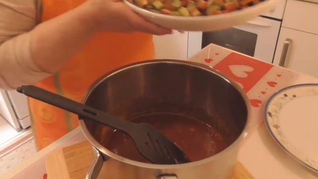 Карамельное варенье из ревеня и клубники  Домашняя еда Кухня Рецепты