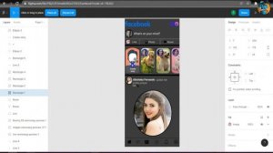 Facebook App UI/UX Design Tutorial in Figma (Prototype and Export)