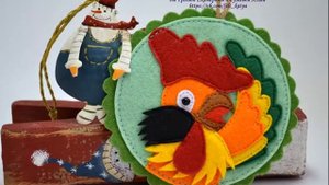 Новогодние игрушки из фетра movie