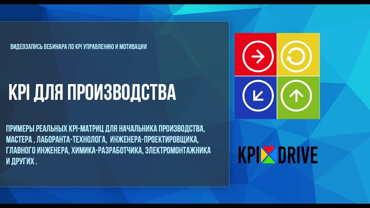 KPI для производства