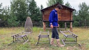 Прыжки через нарты.