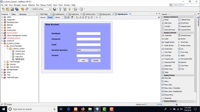 Complete Java gui proje || Java gui complete project liabary management system with source code (04