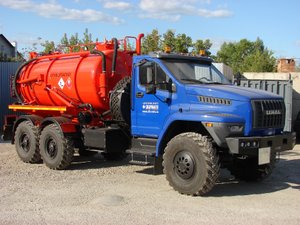 Вакуумная машина АКНС 8 на шасси Урал Next 4320 (8м3, насос НК-8Н, 744м3, 12400л/мин, 8м, )