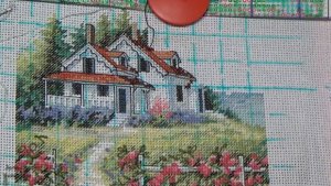 Бэкстич. Вышивка крестиком и моя бэкофобия. Живописный маяк. Dimensions.