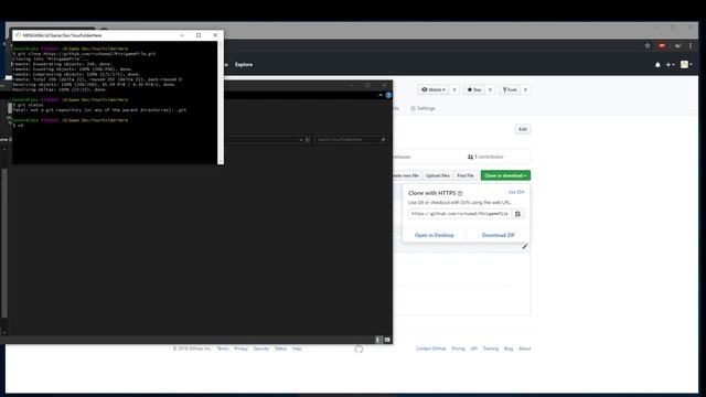 Getting the game project on your machine (Git Bash) смотреть онлайн