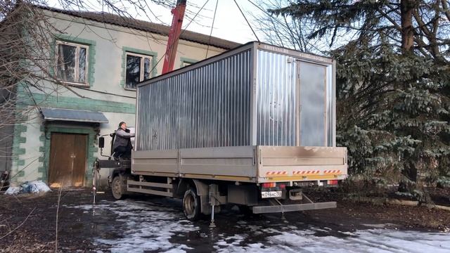 Разгрузка бытовки на обьекте смотреть онлайн