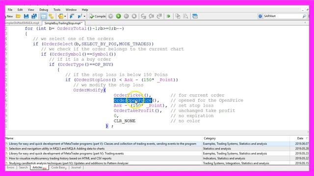 MQL4 TUTORIAL BASICS - 26 HOW TO CODE A SIMPLE BUY TRAILING STOP смотреть онлайн