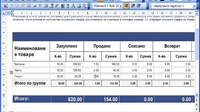 Учет в торговле